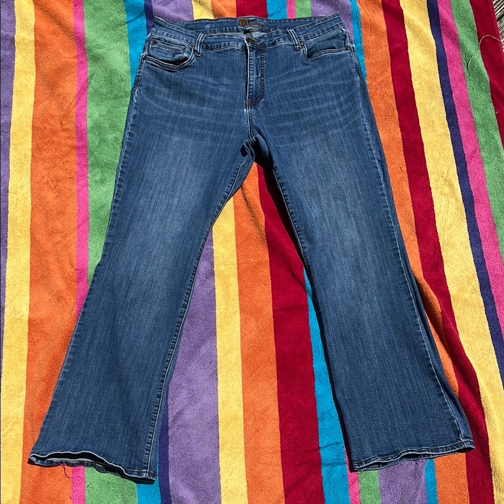 Kut from the Kloth Blue Flare Wide Leg Jeans